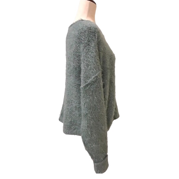 Free People Fuzzy Sweater Pullover Icing V Spring Dust Size XS Extra Small New - Picture 6 of 14